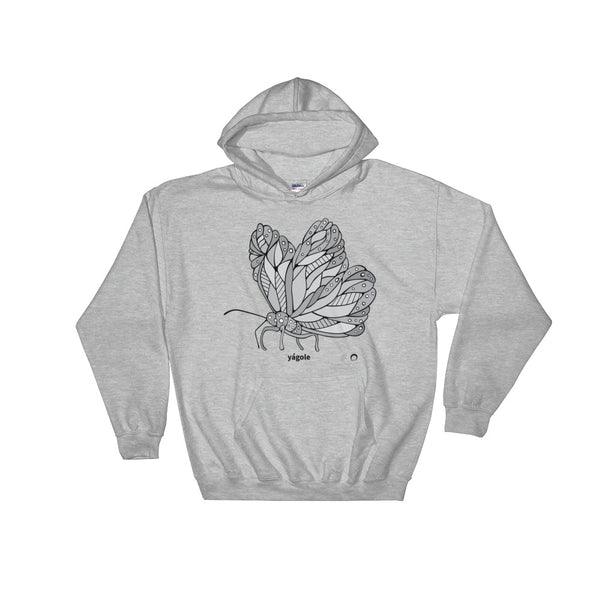 Hoodie with butterfly outlet logo